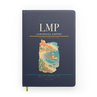 Thumbnail for Lampedusa Airport (LMP) design on navy blue notebook