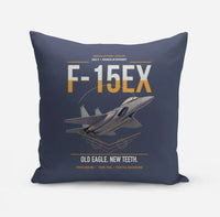 Thumbnail for F-15EX Eagle II design on navy blue pillow