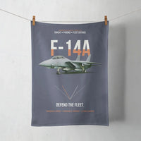 Thumbnail for F-14A Tomcat Defend The Fleet design on navy blue towel