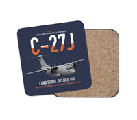 Thumbnail for C-27J Spartan design on navy blue 1 piece coaster