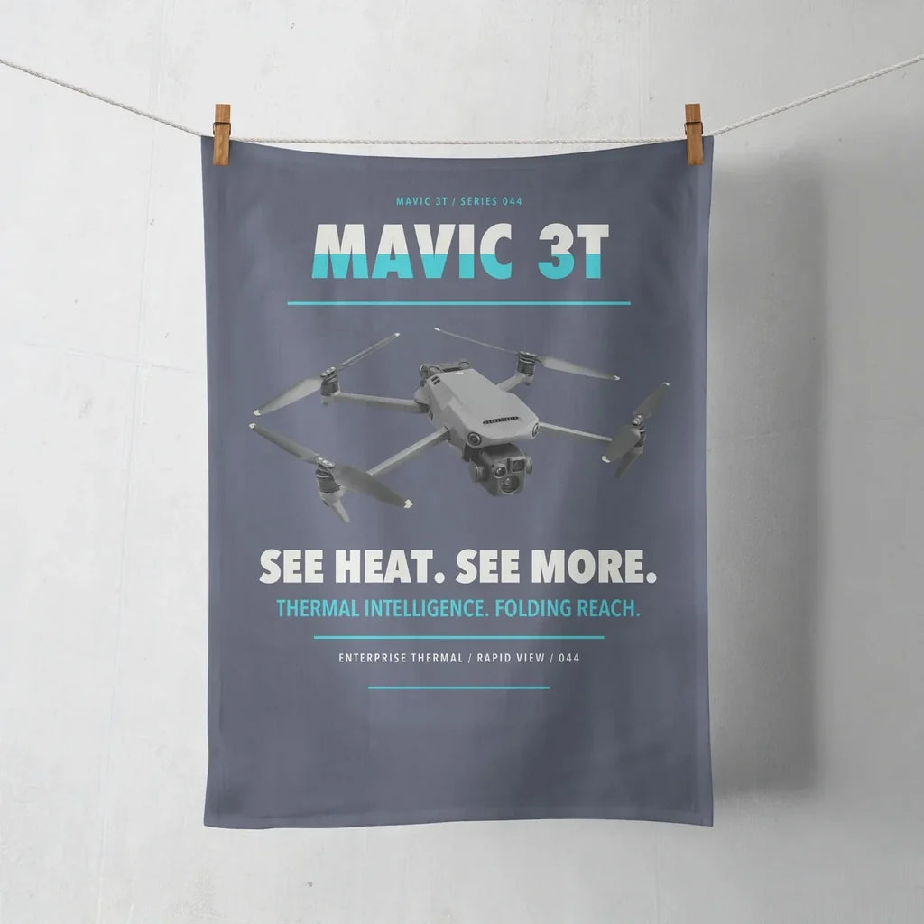 DJI Mavic 3 Thermal design on navy blue towel