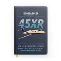 Thumbnail for Bombardier Learjet 45XR design on navy blue notebook