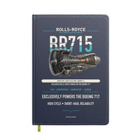 Thumbnail for BR715 design on navy blue notebook