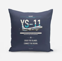 Thumbnail for NAMC YS-11A design on navy blue pillow