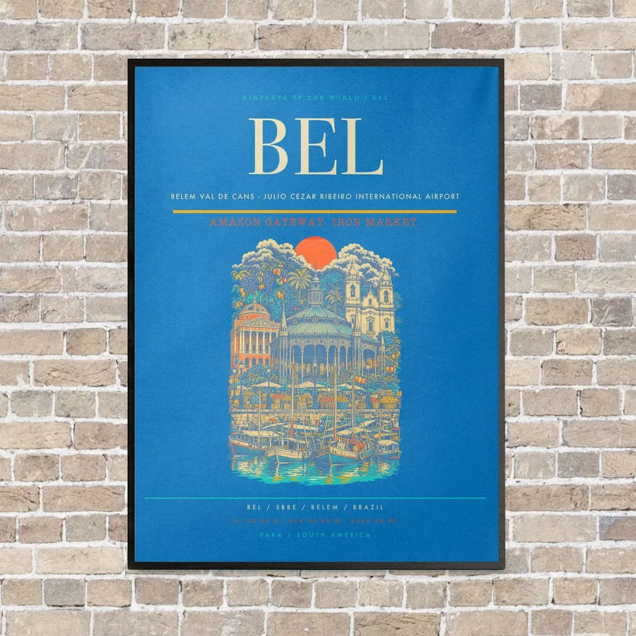 Belem Val de Cans - Julio Cezar Ribeiro International Airport BEL - Canvas Framed - Turquoise