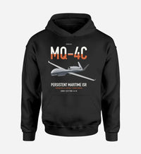 Thumbnail for MQ-4C Triton IFC-4 design on black double-side hoodie, single-side print