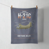 Thumbnail for Piasecki H-21C Shawnee design on navy blue towel