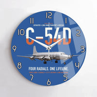 Thumbnail for C-54D Skymaster design on blue no frame wall clock