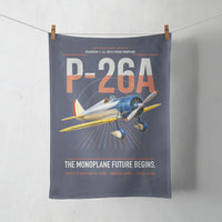 Thumbnail for Boeing P-26A Peashooter design on navy blue towel