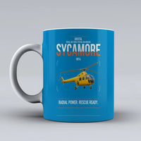 Thumbnail for Bristol Sycamore HR14 design on turquoise ceramic mug, double-side print