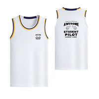 Thumbnail for Student Pilot Designed Basketball Style Sports Tank Tops - view 16