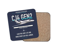 Thumbnail for Cessna Citation CJ4 Gen2 design on navy blue 1 piece coaster