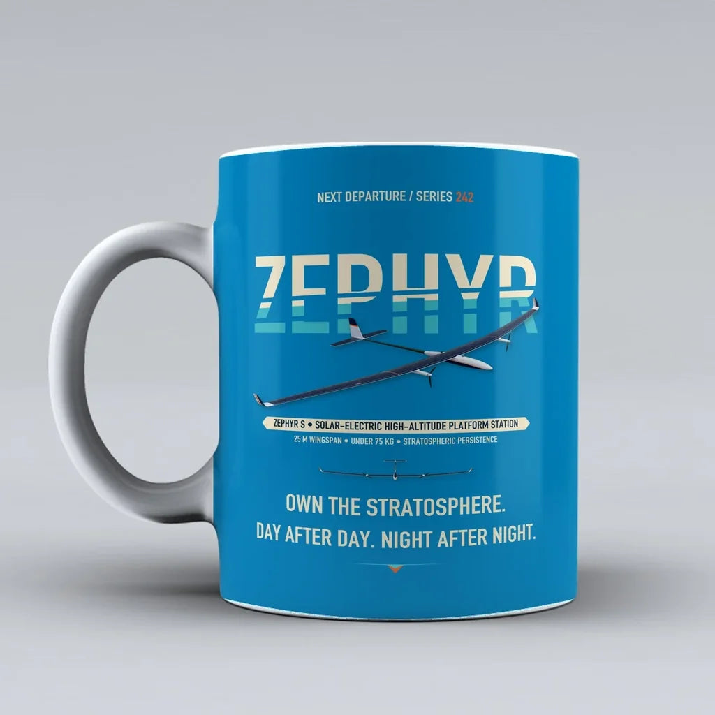 Zephyr S Mug design on turquoise airbus