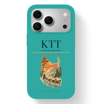 Thumbnail for Kittilä Airport (KTT) design on turquoise iPhone 17 Pro MagSafe case