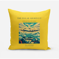 Thumbnail for VINTAGE G4086 - The Polar Shortcut - Designed Pillows design on yellow