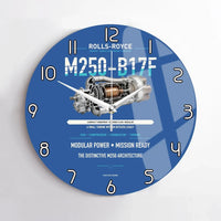 Thumbnail for M250-B17F design on blue no frame wall clock