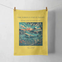 Thumbnail for VINTAGE G4400 - The Firefly Field Night - Designed Towels design on yellow
