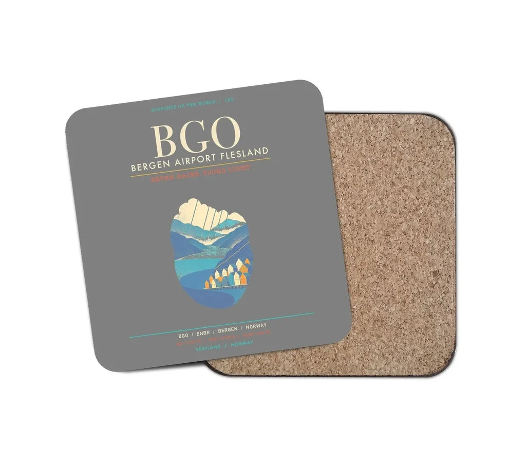 Bergen Airport Flesland BGO - Seven-Rain Fjord Tapestry - Gray