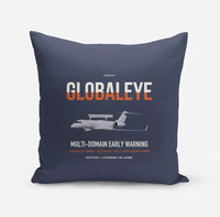 Thumbnail for Saab GlobalEye design on navy blue pillow