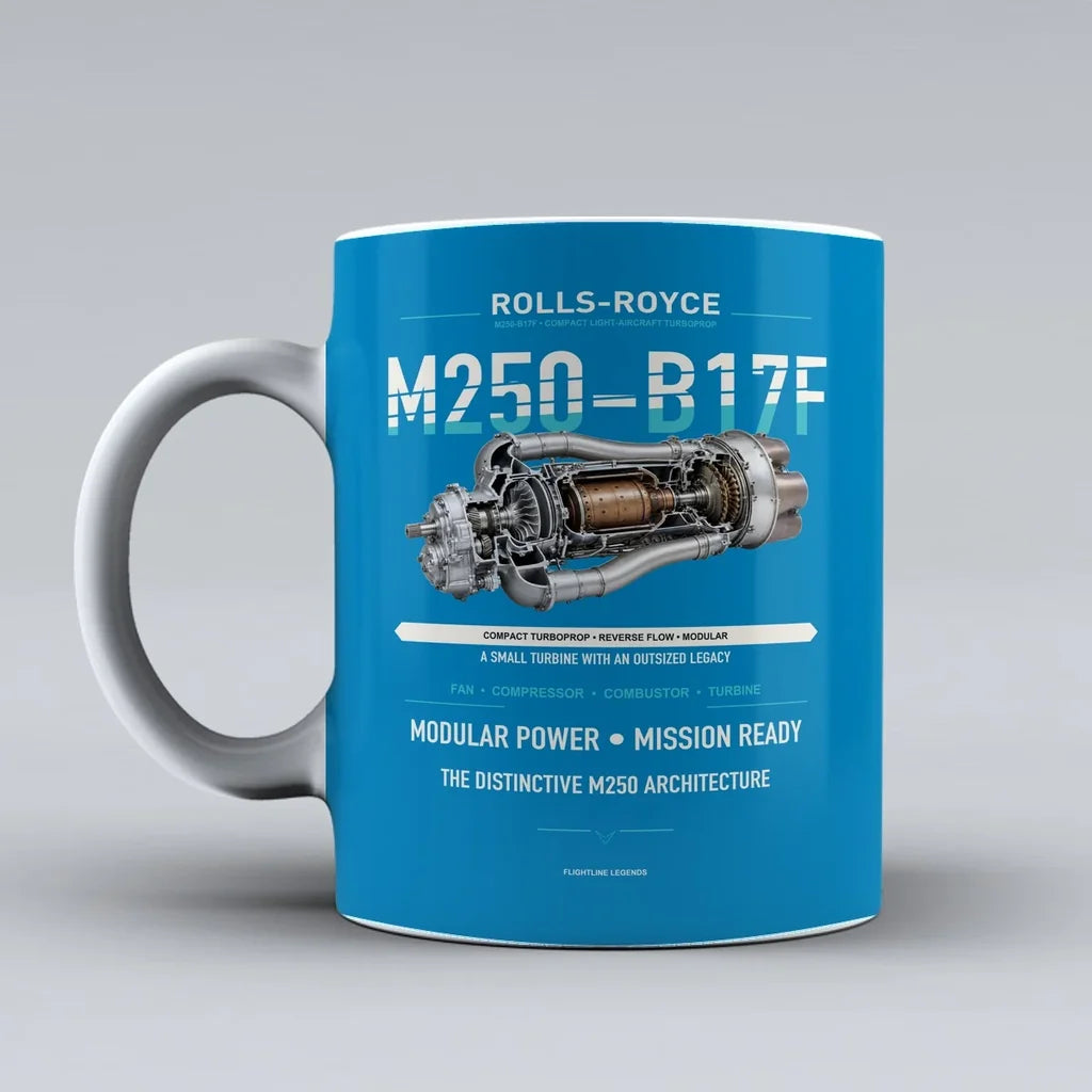 Mug design on turquoise m250 b17f