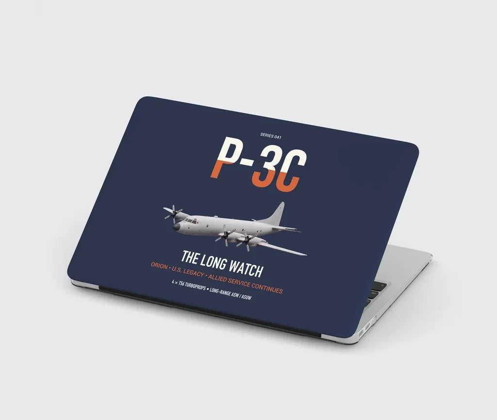 P-3C Orion design on navy blue MacBook case