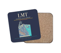 Thumbnail for Klamath Falls Airport (LMT) design on navy blue 1 piece coaster