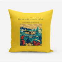 Thumbnail for VINTAGE G4349 - The Glacier Lagoon Touch - Designed Pillows design on yellow