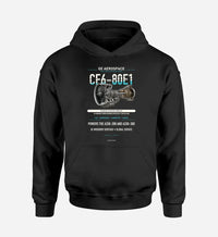 Thumbnail for CF6-80E1 design on black hoodie single side