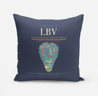 Thumbnail for Leon-Mba International Airport (LBV) design on navy blue pillow