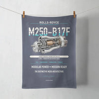Thumbnail for M250-B17F design on navy blue towel