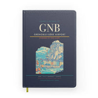 Thumbnail for Grenoble-Isère Airport (GNB) design on navy blue notebook