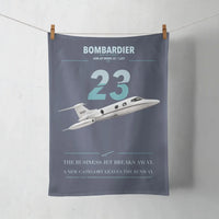 Thumbnail for Bombardier Learjet 23 design on navy blue towel