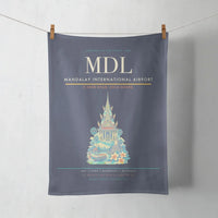 Thumbnail for Mandalay International Airport (MDL) design on navy blue towel