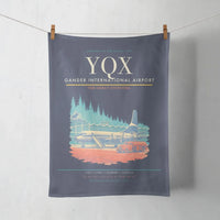 Thumbnail for Gander International Airport (YQX) design on navy blue towel