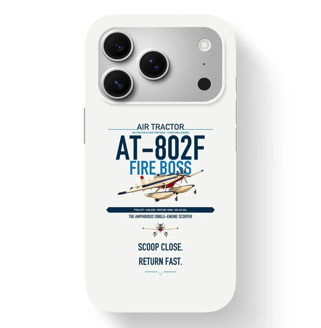 Air Tractor AT-802F Fire Boss design on white magsafe iphone case, for iPhone 17 Pro