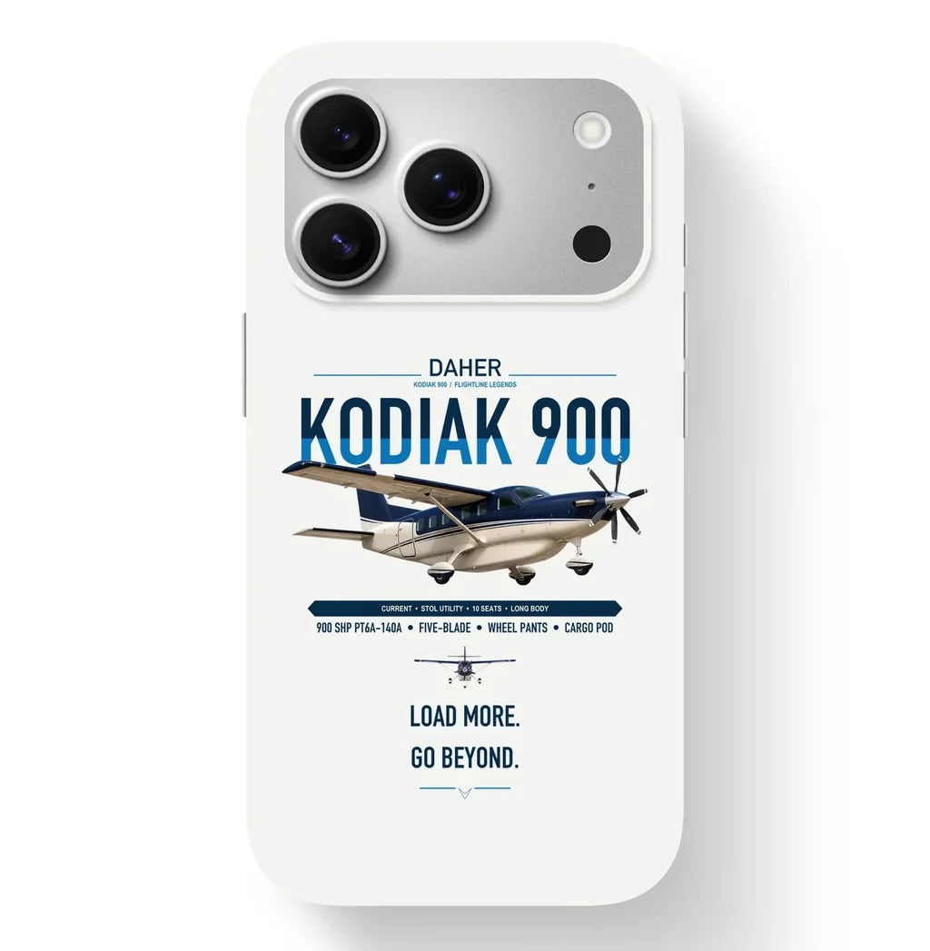 Daher Kodiak 900 design on white magsafe iphone case, for iPhone 17 Pro