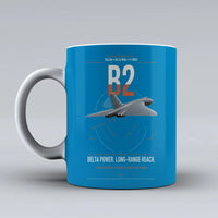 Thumbnail for Avro Vulcan B2 design on turquoise ceramic mug, double-side print