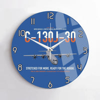Thumbnail for C-130J-30 Super Hercules design on blue no frame wall clock