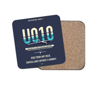 Thumbnail for Airbus U010 Aliaca VTOL design on navy blue 1 piece coaster