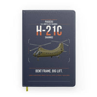 Thumbnail for Piasecki H-21C Shawnee design on navy blue notebook