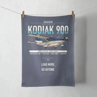 Thumbnail for Daher Kodiak 900 design on navy blue towel