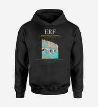Thumbnail for Erfurt-Weimar Airport (ERF) design on black hoodie single-side print