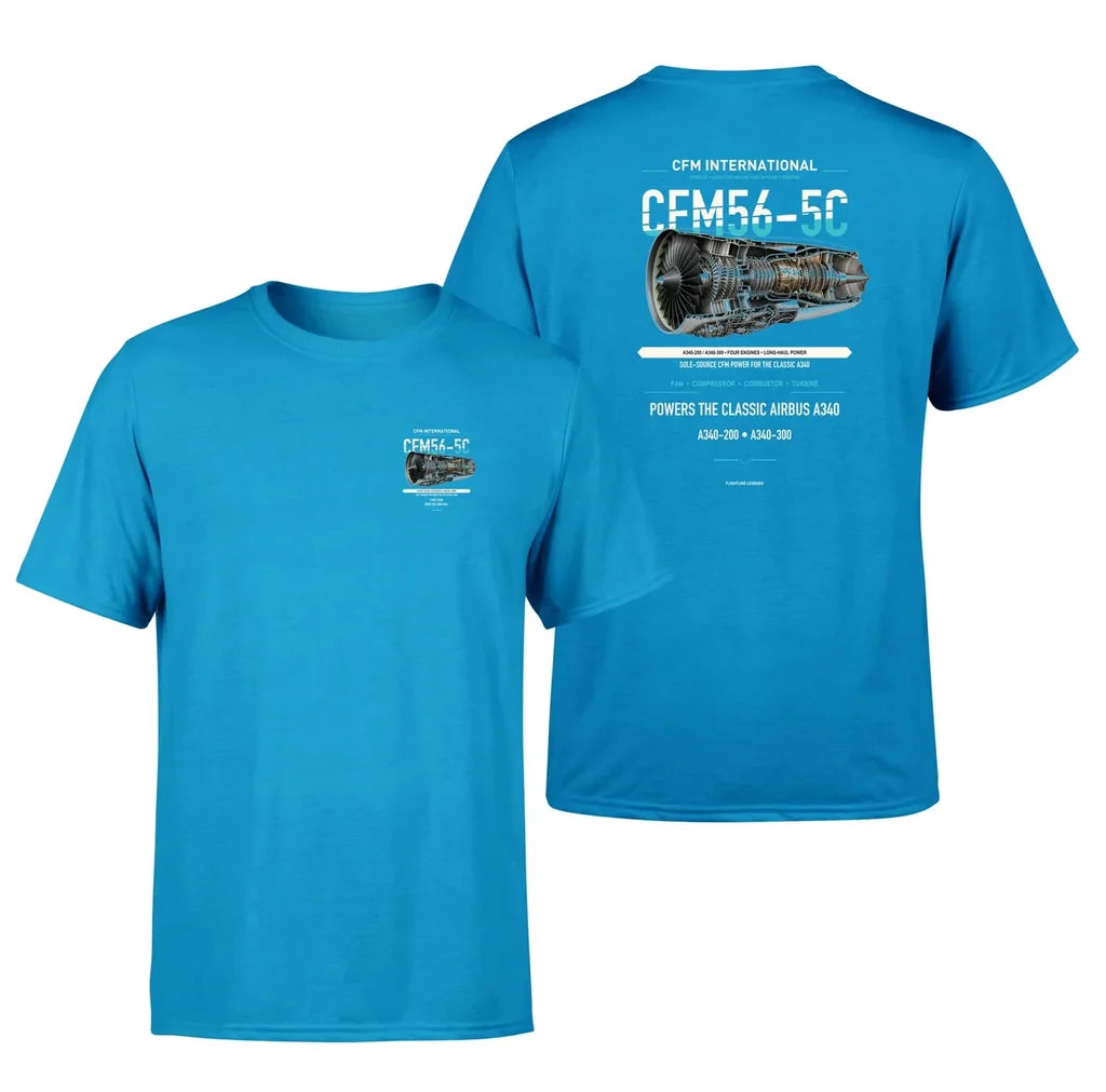 CFM56-5C design on turquoise t shirt