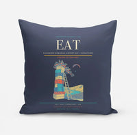 Thumbnail for Pangborn Memorial Airport (EAT) design on navy blue pillow