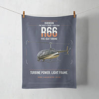Thumbnail for Robinson R66 design on navy blue towel