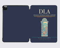 Thumbnail for Douala International Airport (DLA) design on navy blue ipad tablet case