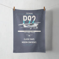 Thumbnail for Tecnam P92 Echo MkII design on navy blue towel