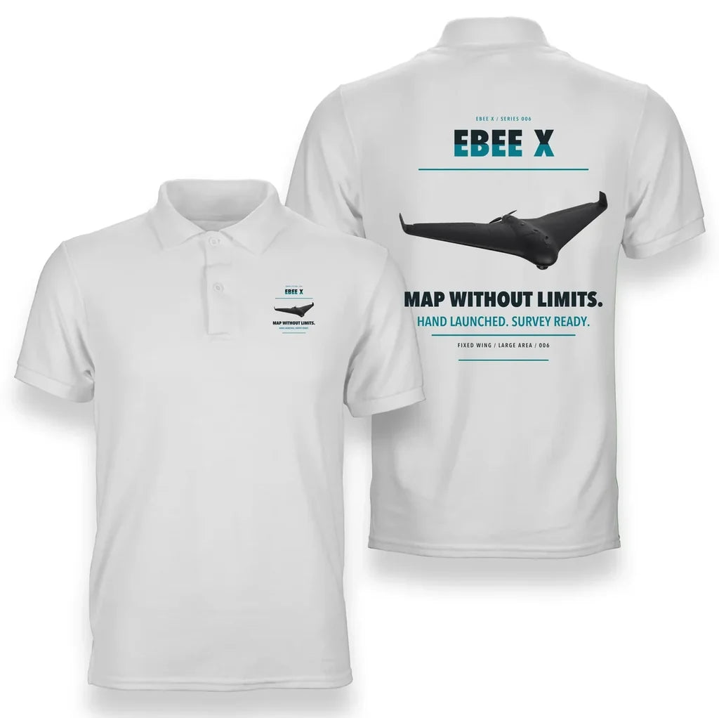 AgEagle eBee X design on white polo