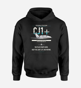 Single-Side Printing — Cessna Citation CJ1+ Double-Side Hoodie