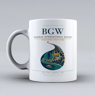 Baghdad International Airport BGW Mug - White